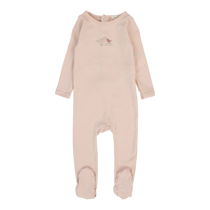 LIL LEGS BIRD PRINT FOOTIE