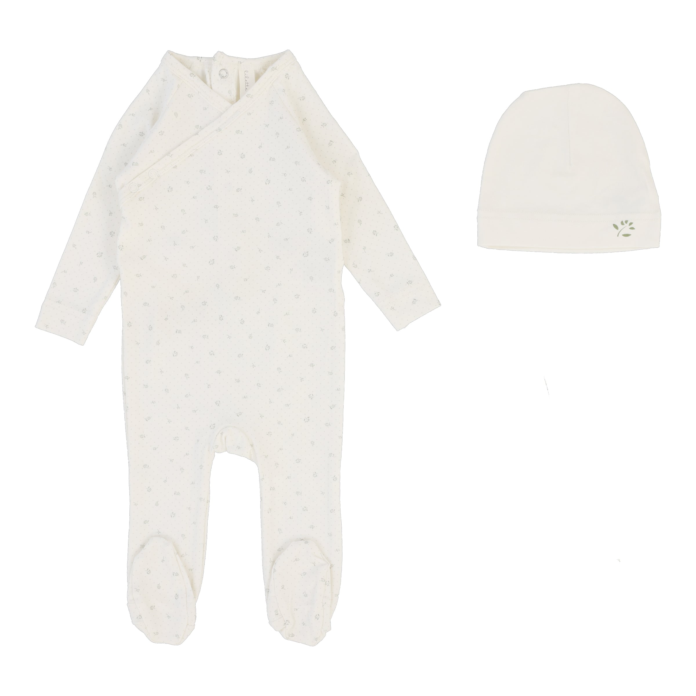 PWF LILETTE PRINTED WRAPOVER FOOTIE + BEANIE