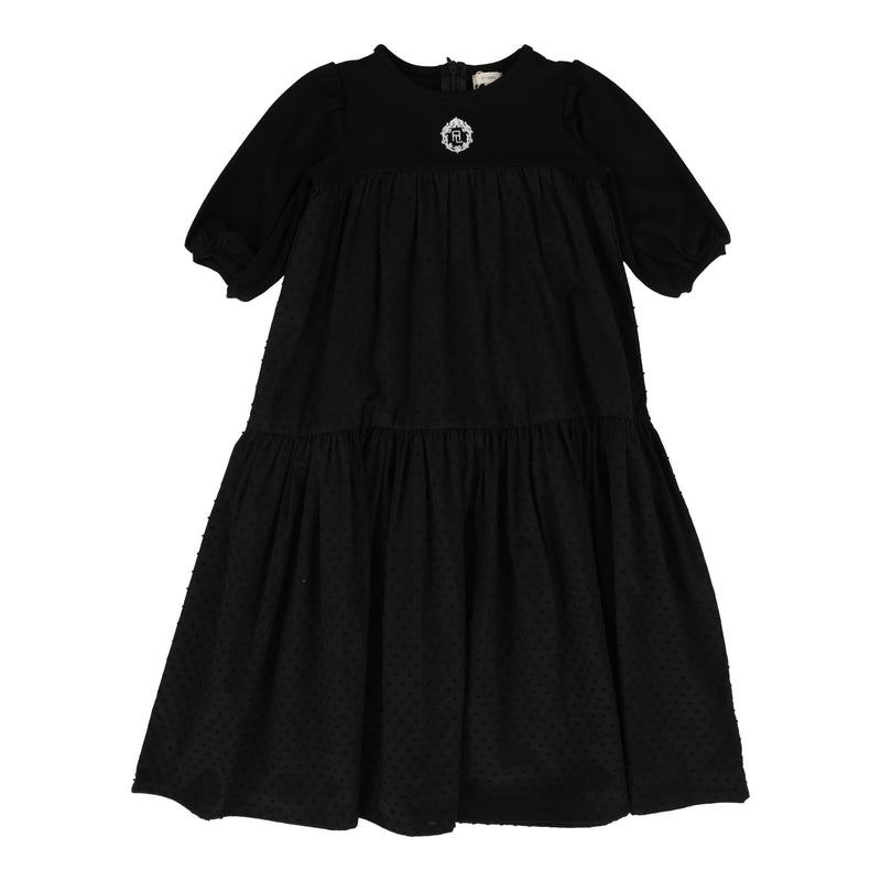 LIL LEGS EMBLEM MAXI 3/4 SLEEVES DRESS