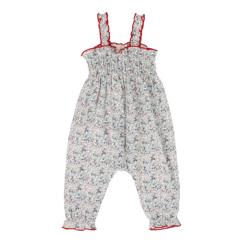 LIL LEGS LONG BUBBLE FLORAL ROMPER