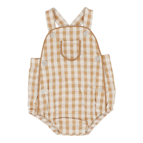 ANALOGIE GINGHAM SUSPENDER ROMPER