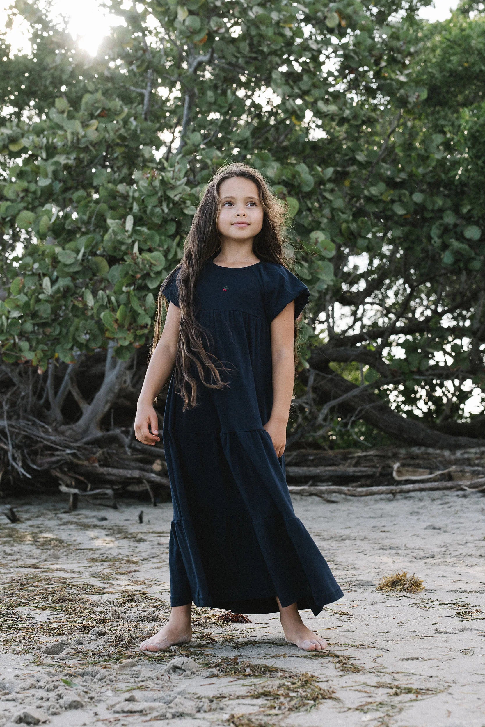 LIL LEGS PUFF SS SLEEVE MAXI