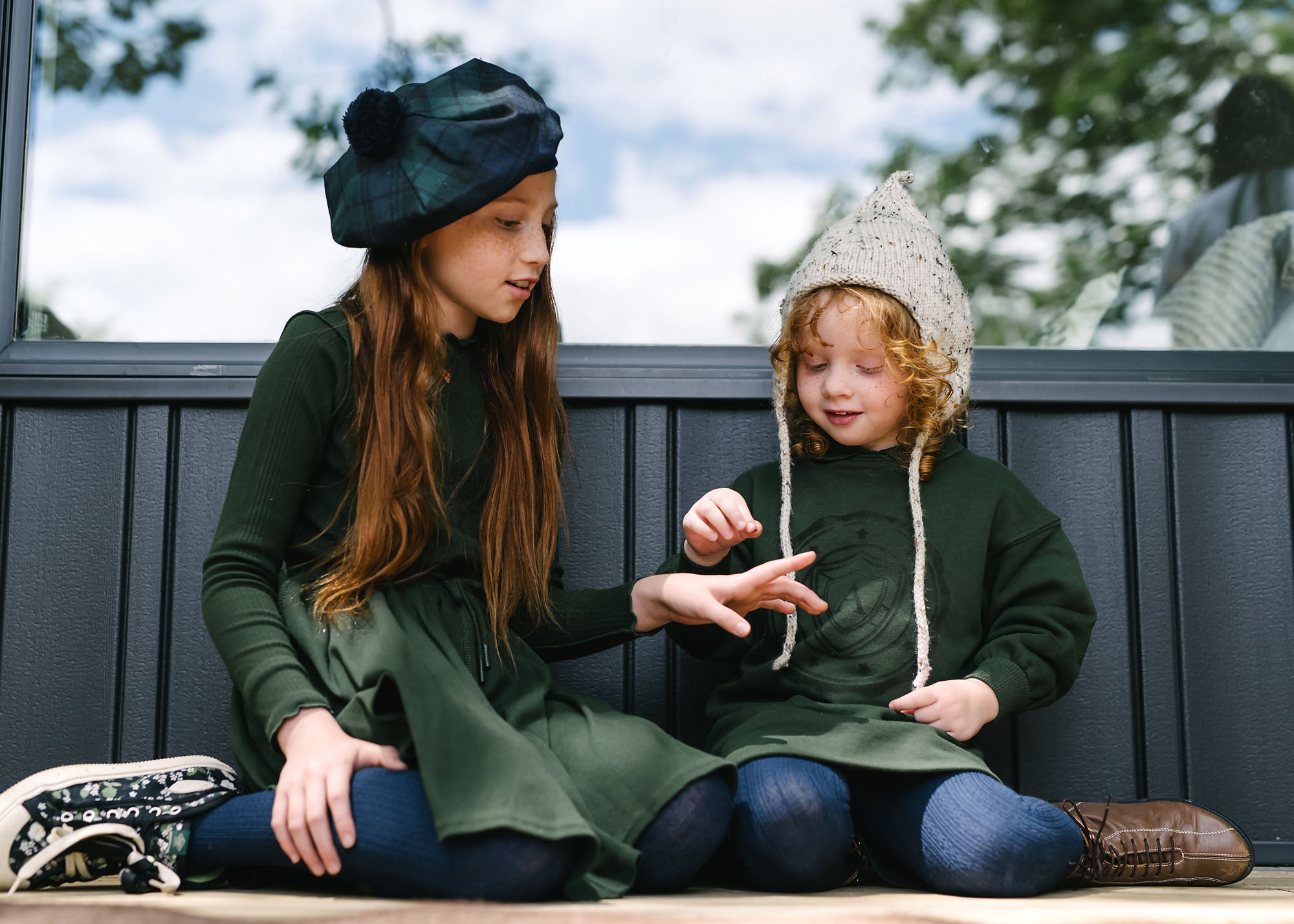 LIL LEGS LOGO SWEATSHIRT DRESS GREEN 3T - Main Image