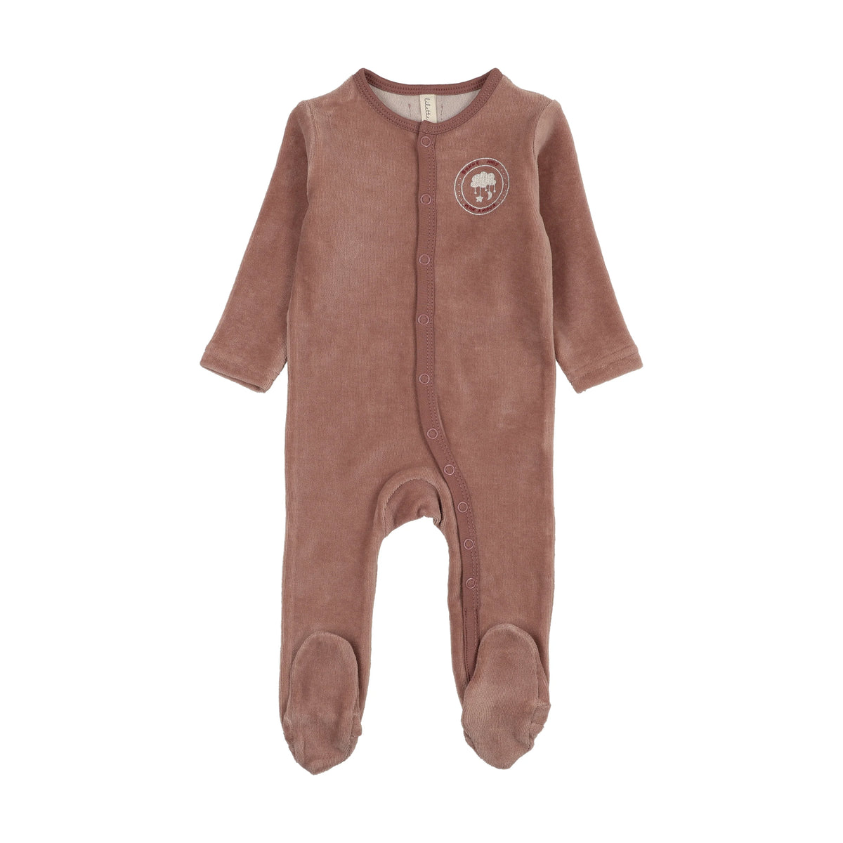 LILETTE VELOUR SNAP DOWN FOOTIE