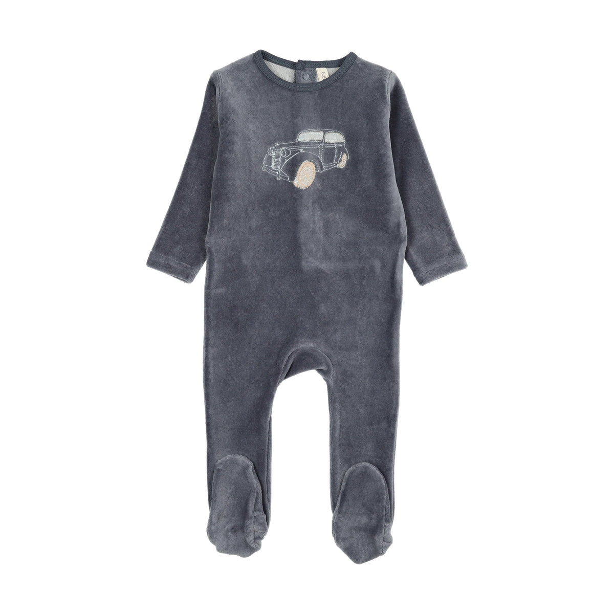 LILETTE STITCHED GRAPHIC VELOUR FOOTIE