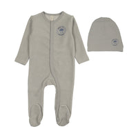 LILETTE VELOUR SNAP DOWN FOOTIE + BEANIE SET