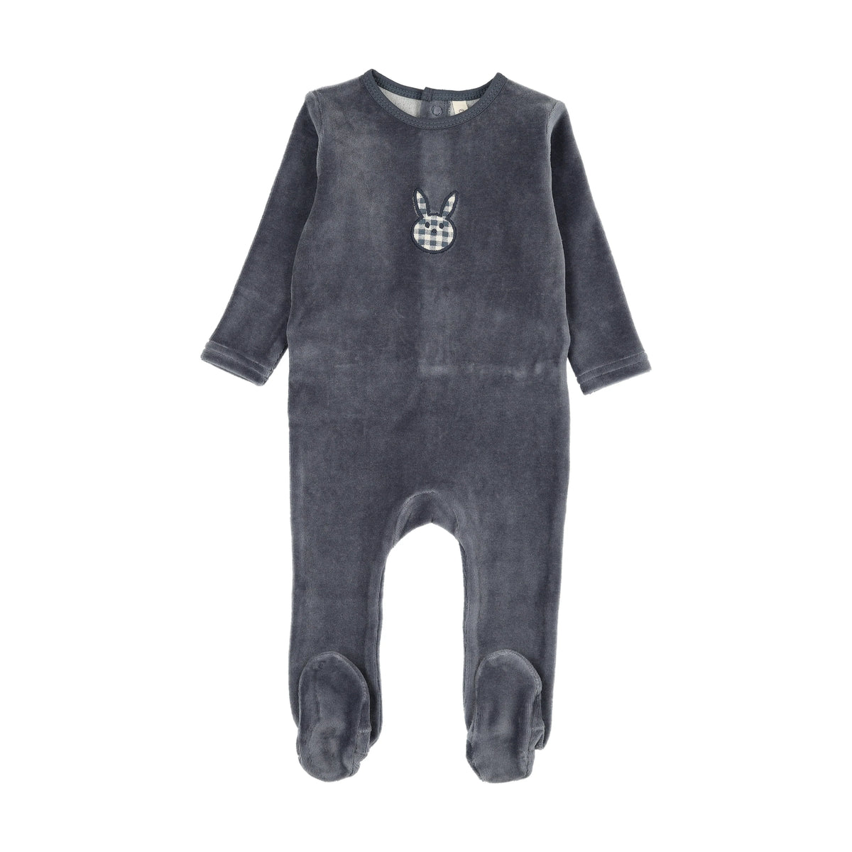 LILETTE VELOUR GINGHAM BUNNY FOOTIE