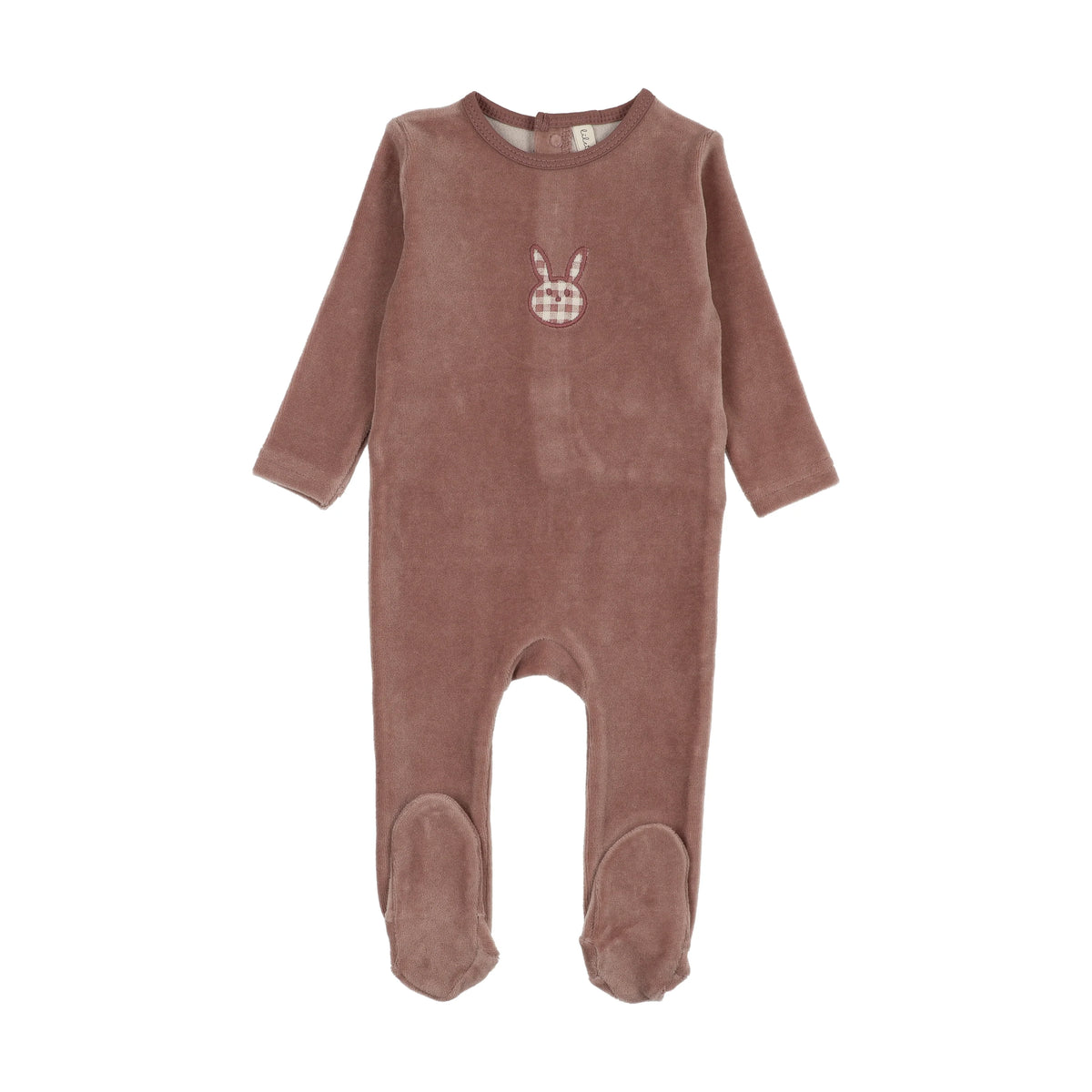 LILETTE VELOUR GINGHAM BUNNY FOOTIE