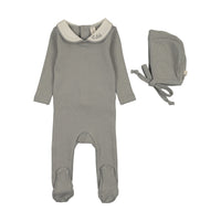 LILETTE LE BEBE POINTELLE FOOTIE + BEANIE SET