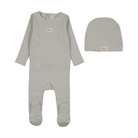LILETTE STRIPE BEBE FOOTIE + BEANIE SET