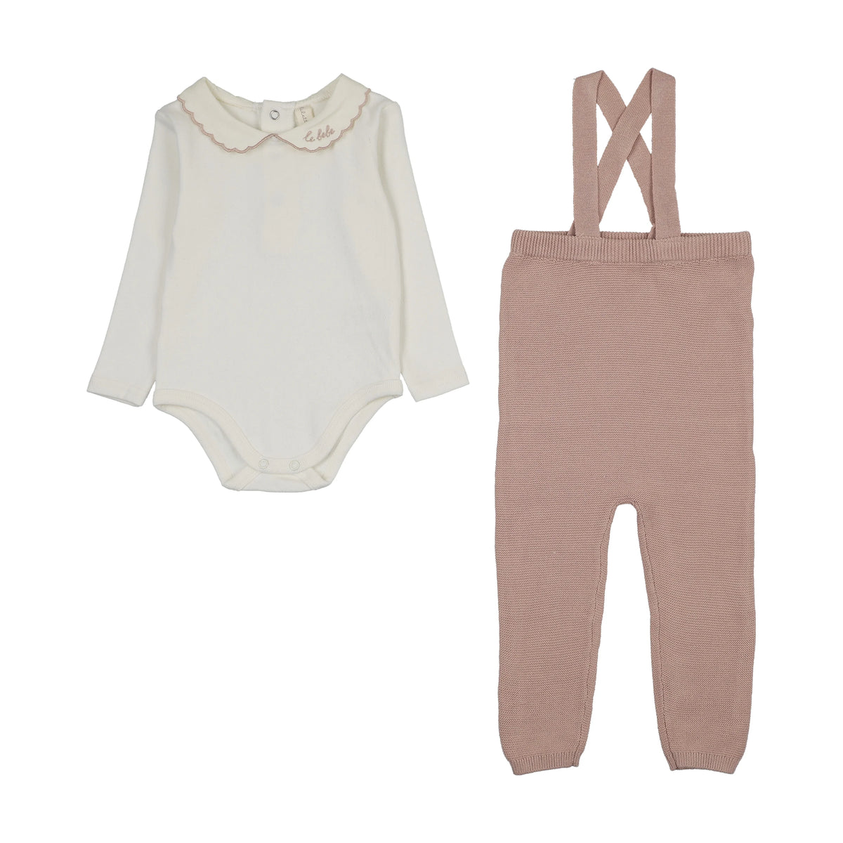 LILETTE LE BEBE KNIT SUSPENDER SET