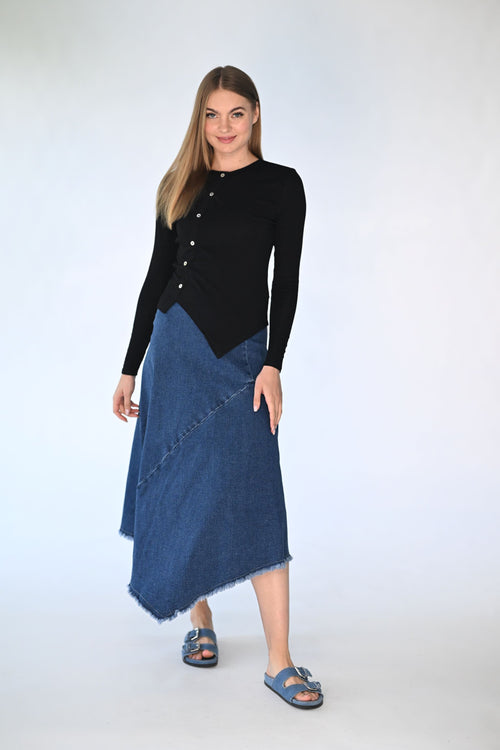 M412 MONN DIAGONAL PLACKET TEE