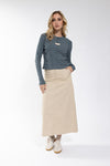 M532 MONN STRETCH TWILL A-LINE SKIRT