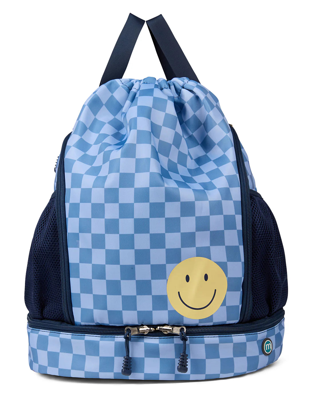 MAC-041 MEMOI SMILEY CHECKERED BAG