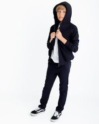 MBJ-005 MEMOI FAUX ZIP UP HOODIE