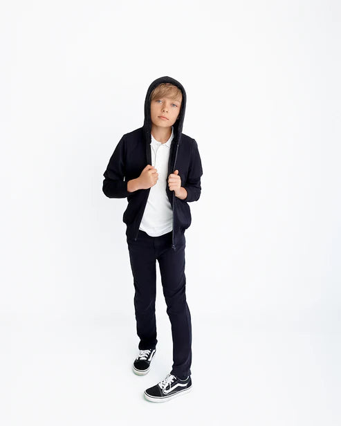 MBJ-005 MEMOI FAUX ZIP UP HOODIE