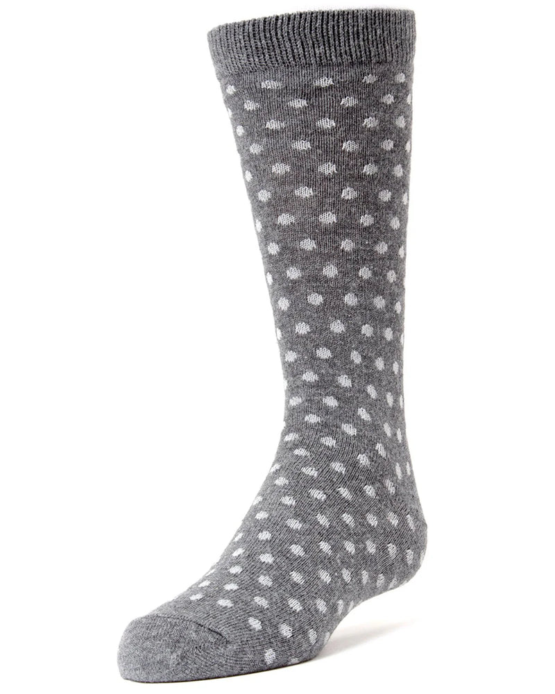 mk-128 memoi boys dots crew sock