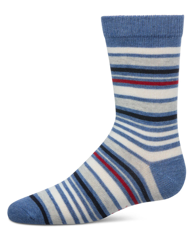 MK-150 MEMOI MULTI STRIPED BOYS CREW