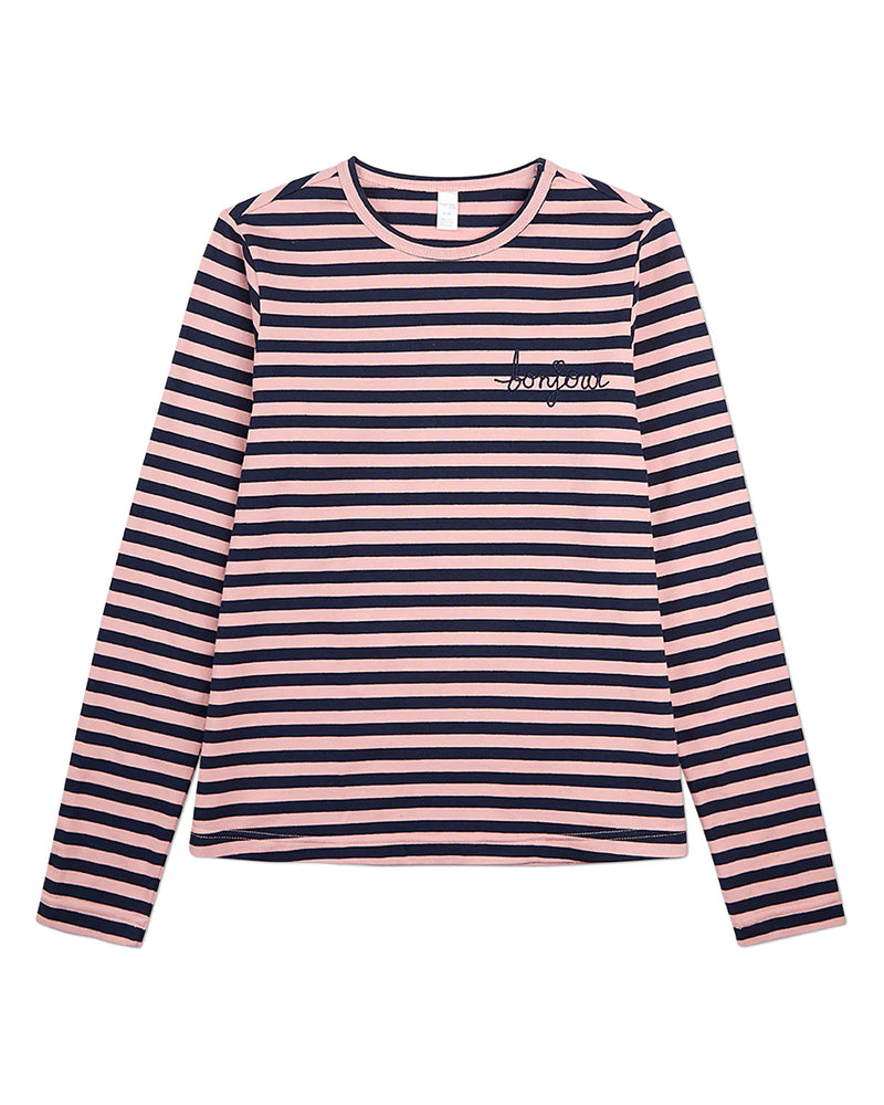 MKC-104 MEMOI STRIPE LONG SLEEVE T-SHIRT