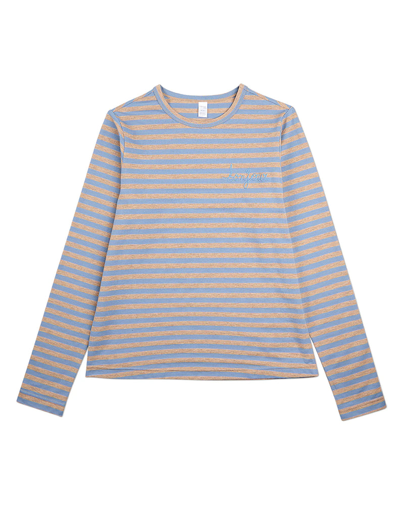 MKC-104 MEMOI STRIPE LONG SLEEVE T-SHIRT