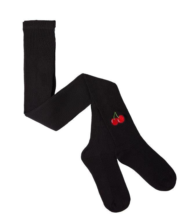 MKF-4079 MEMOI BLACK CHERRY COTTON TIGHTS