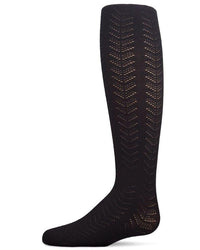 MKF-4094 MEMOI MULTI CHEVRON STITCH TIGHTS
