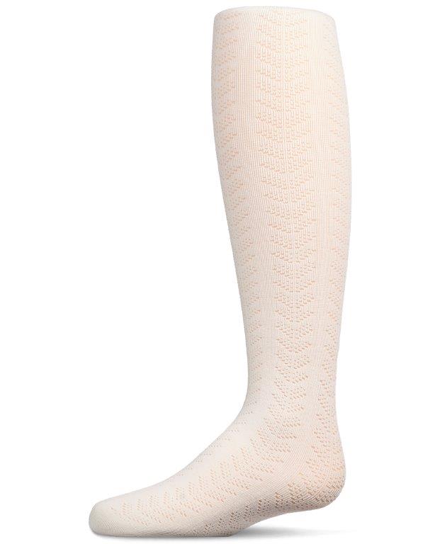 MKF-4094 MEMOI MULTI CHEVRON STITCH TIGHTS