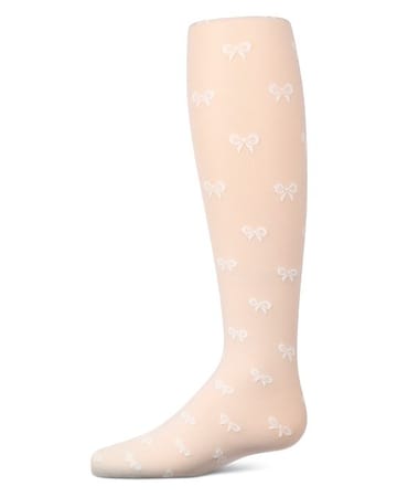 MKF-4116 MEMOI HAPPY BOW MICRONET TIGHTS
