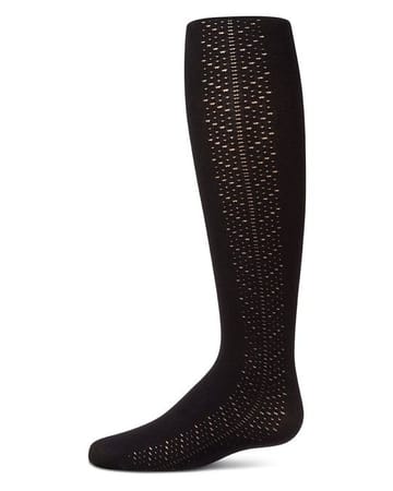 MKF-4123 MEMOI LIGHTWEIGHT SIDE DROP STITCH COTTON TIGHTS