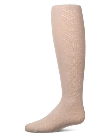 MKF-4123 MEMOI LIGHTWEIGHT SIDE DROP STITCH COTTON TIGHTS