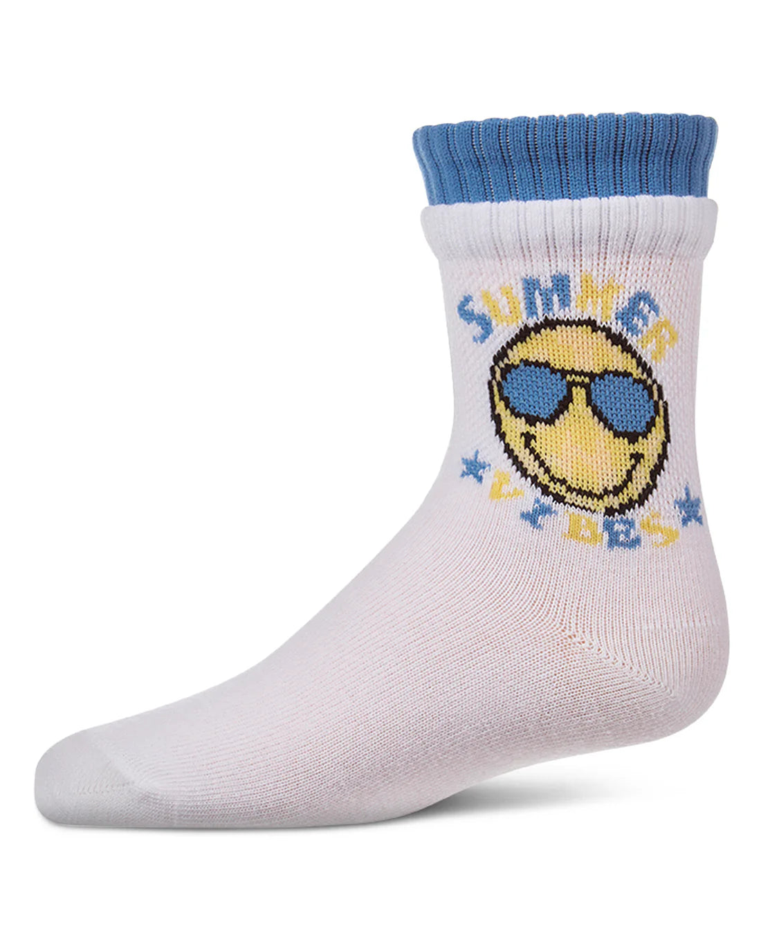 MKF-6085 MEMOI SUMMER VIBE DUAL LAYER CREW SOCKS