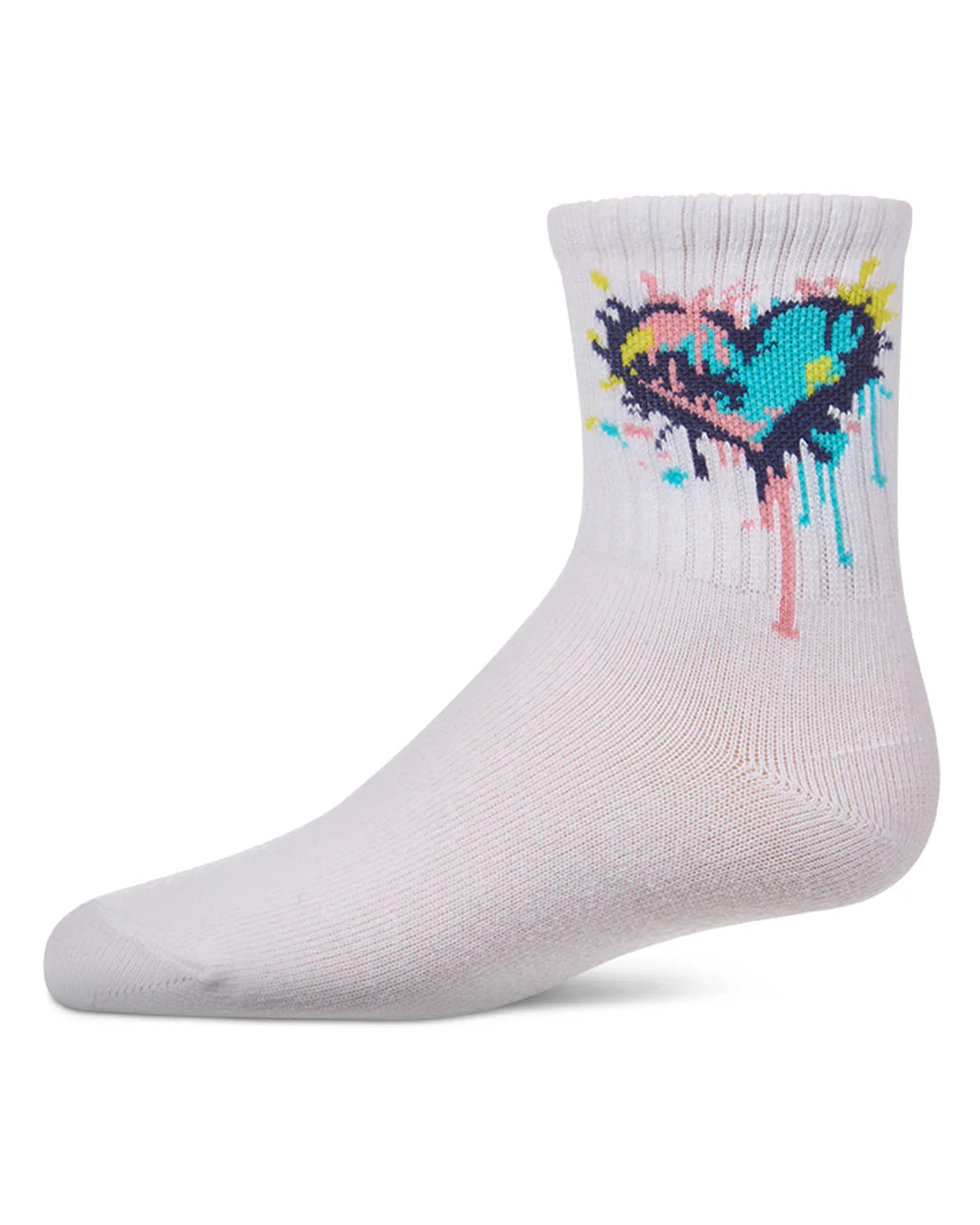 MKF-6088 MEMOI COLORFUL SPLATTER HEART CREW