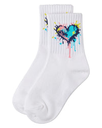 MKF-6088 MEMOI COLORFUL SPLATTER HEART CREW