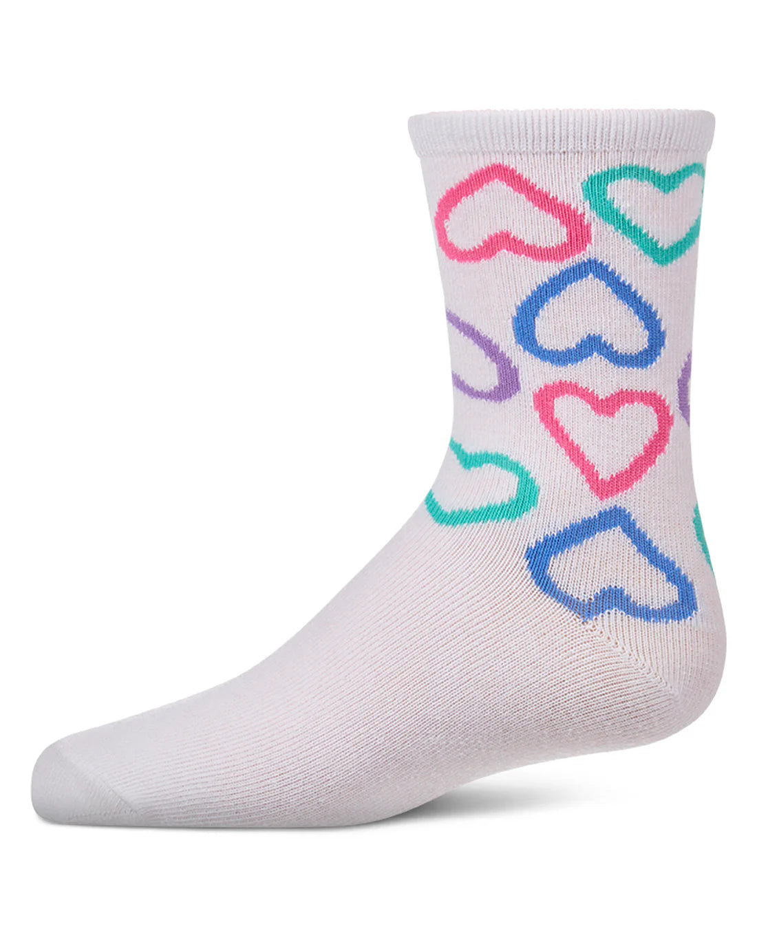 MKF-6100 MEMOI ALL OVER HEART CREW SOCK
