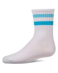 MKF-6105 MEMOI DOUBLE STRIPE CREW SOCK