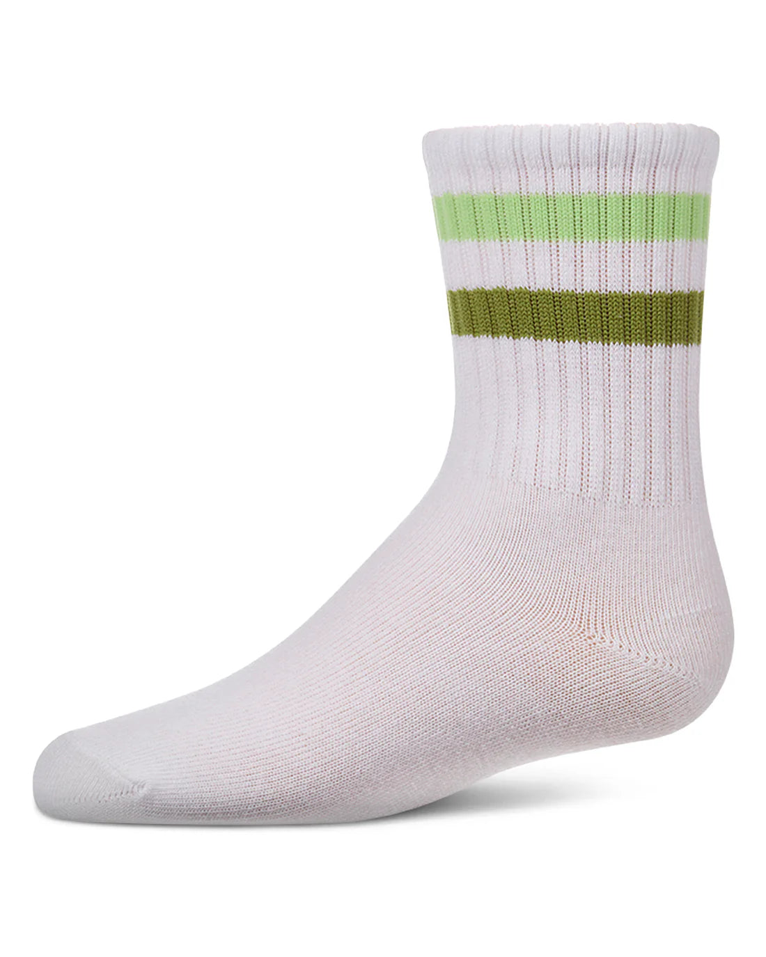 MKF-6105 MEMOI DOUBLE STRIPE CREW SOCK
