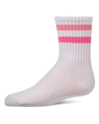 MKF-6105 MEMOI DOUBLE STRIPE CREW SOCK