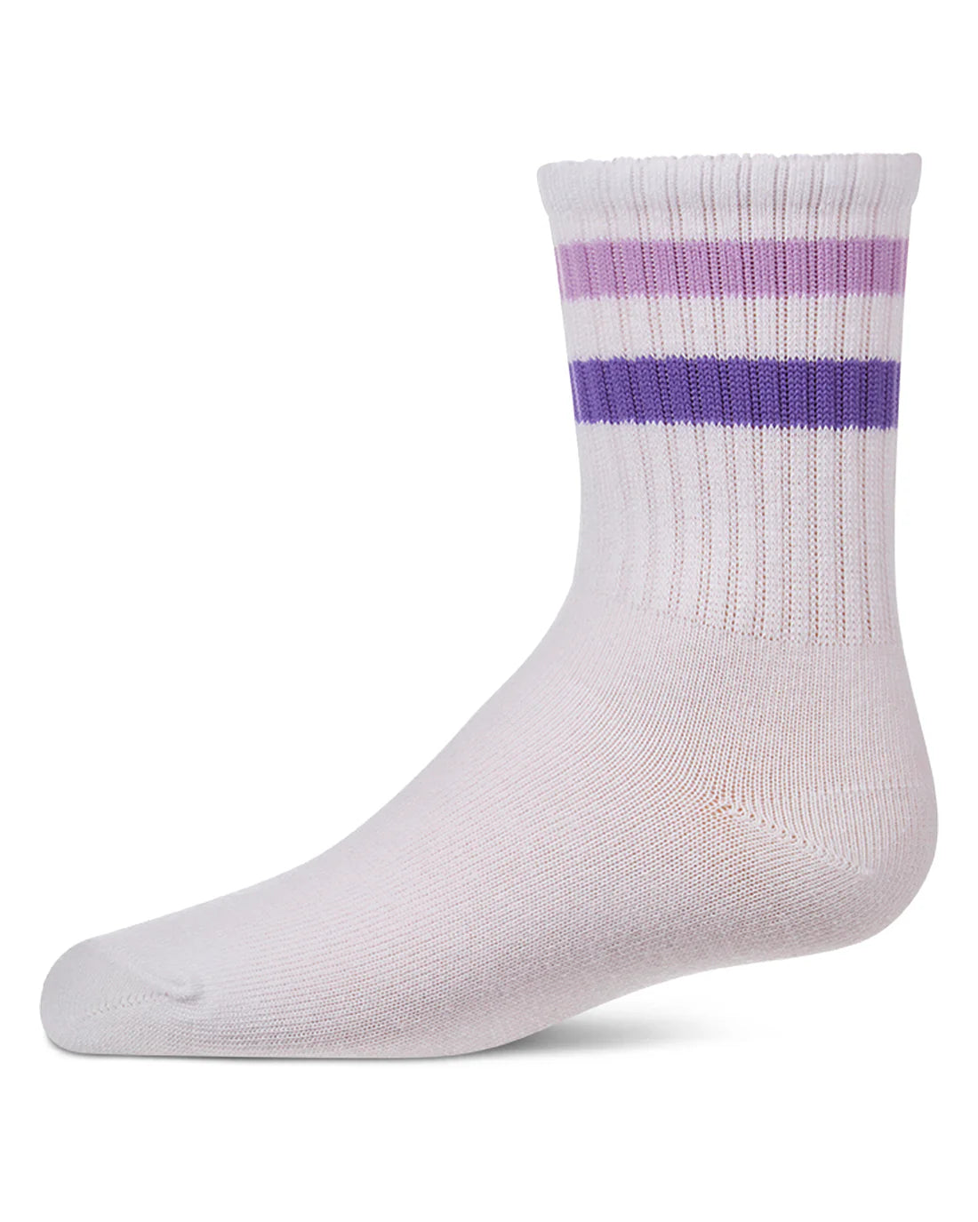 MKF-6105 MEMOI DOUBLE STRIPE CREW SOCK