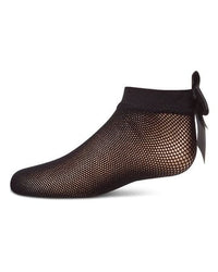 MKF-6127 MEMOI FISHNET BOW ANKLET SOCK