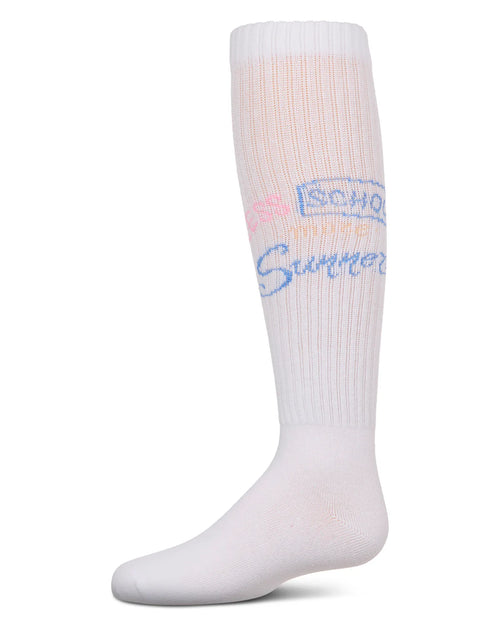 MKF-7186 MEMOI LESS SCHOOL MORE SUMMER KNEE HIGH