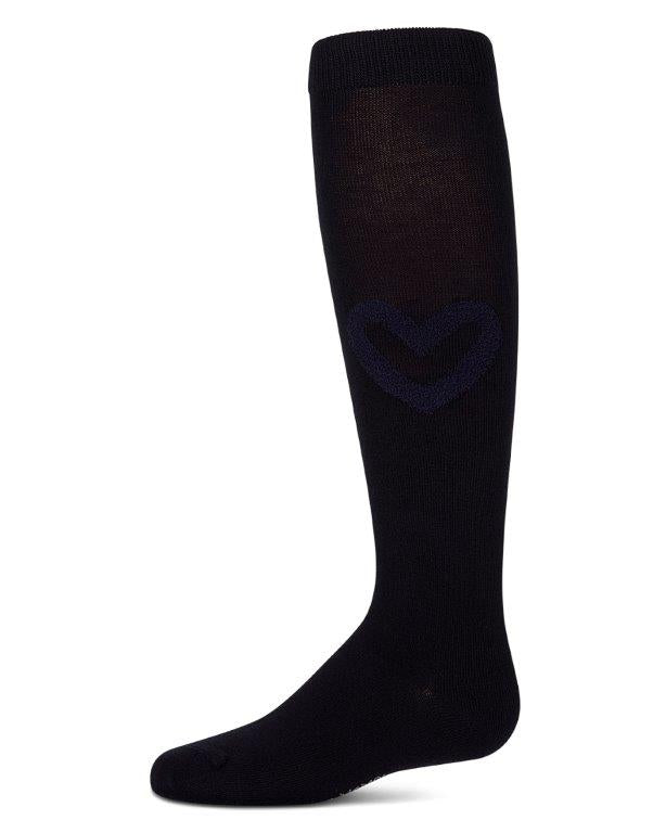 MKF-7210 MEMOI FUZZY HEART KNEE SOCK