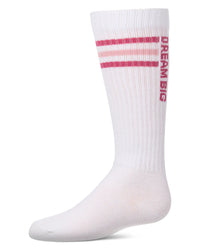 MKF-7225 MEMOI TRIPLE STRIPE DREAM BIG KNEE SOCK