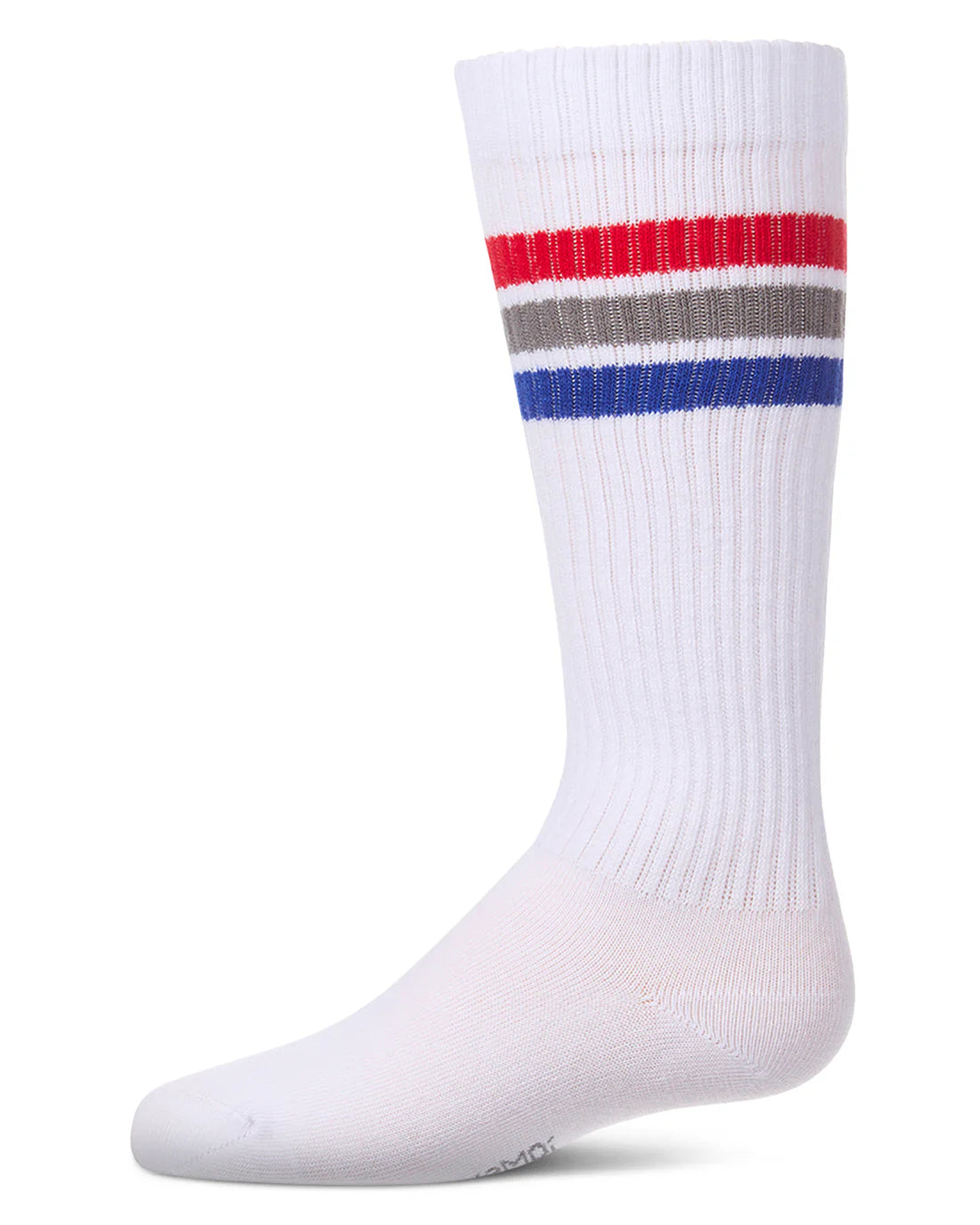 MKF-7248 MEMOI MULTI STRIPE KNEE SOCK