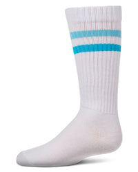 MKF-7251 MEMOI DOUBLE STRIPE KNEE SOCK