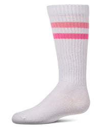MKF-7251 MEMOI DOUBLE STRIPE KNEE SOCK