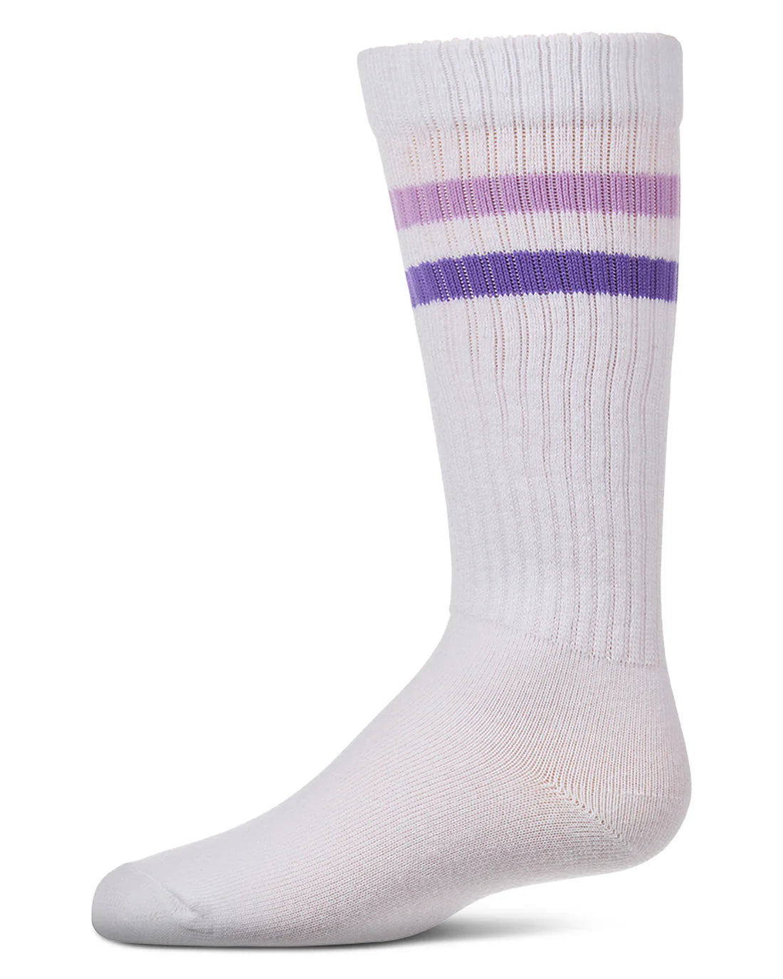 MKF-7251 MEMOI DOUBLE STRIPE KNEE SOCK