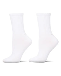 MO-612 MEMOI 2PK  THIN RIBBED CREW SOCKS