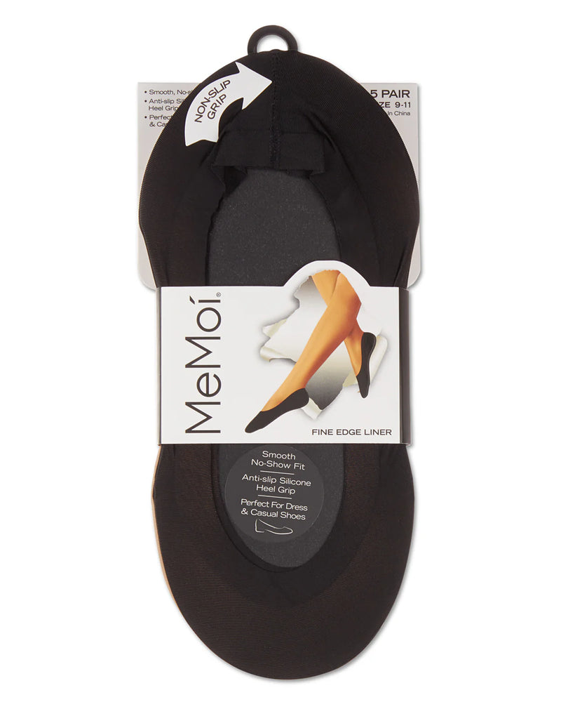 MP046 MEMOI 5PK FINE EDGE NO SHOW LINER SOCK