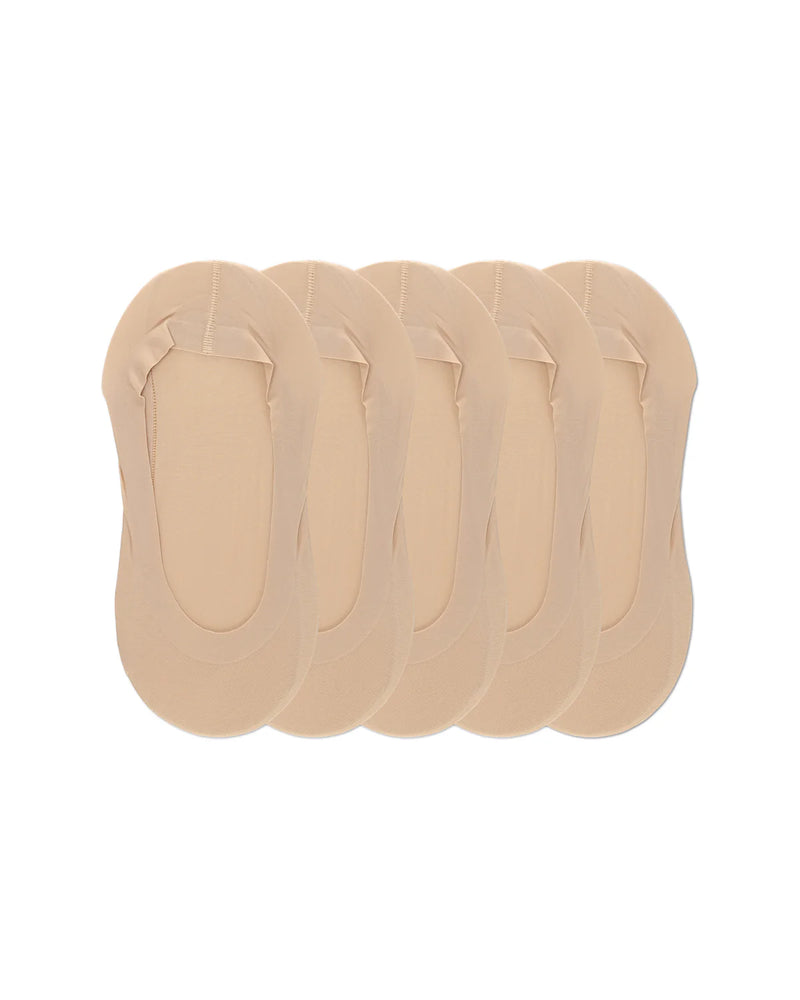 MP046 MEMOI 5PK FINE EDGE NO SHOW LINER SOCK