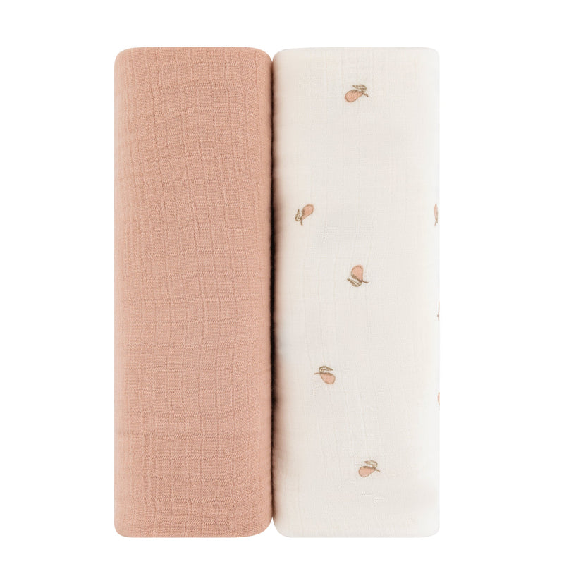ELYS & CO 2PK COTTON MUSLIN SWADDLE SET